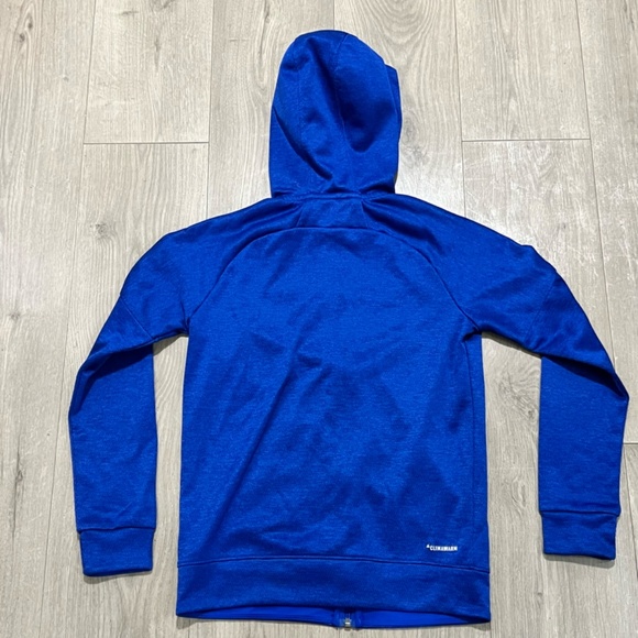 Adidas Activewear Blue Hoodie Size XS Girls Climawarm ( No Drawstrings ) - Picture 16 of 16